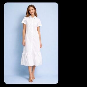 Tuckernuck Crisp White Maxi bubble dress XXS